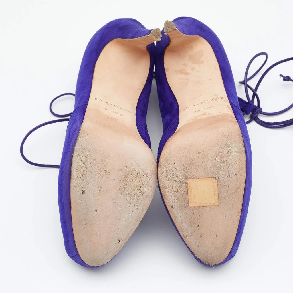 Brian Atwood Brian Atwood Purple Suede Lace up Booties Size 38.5 6
