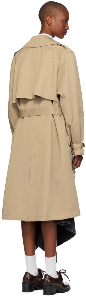 OPEN YY Beige Motorcycle Trench Coat 3
