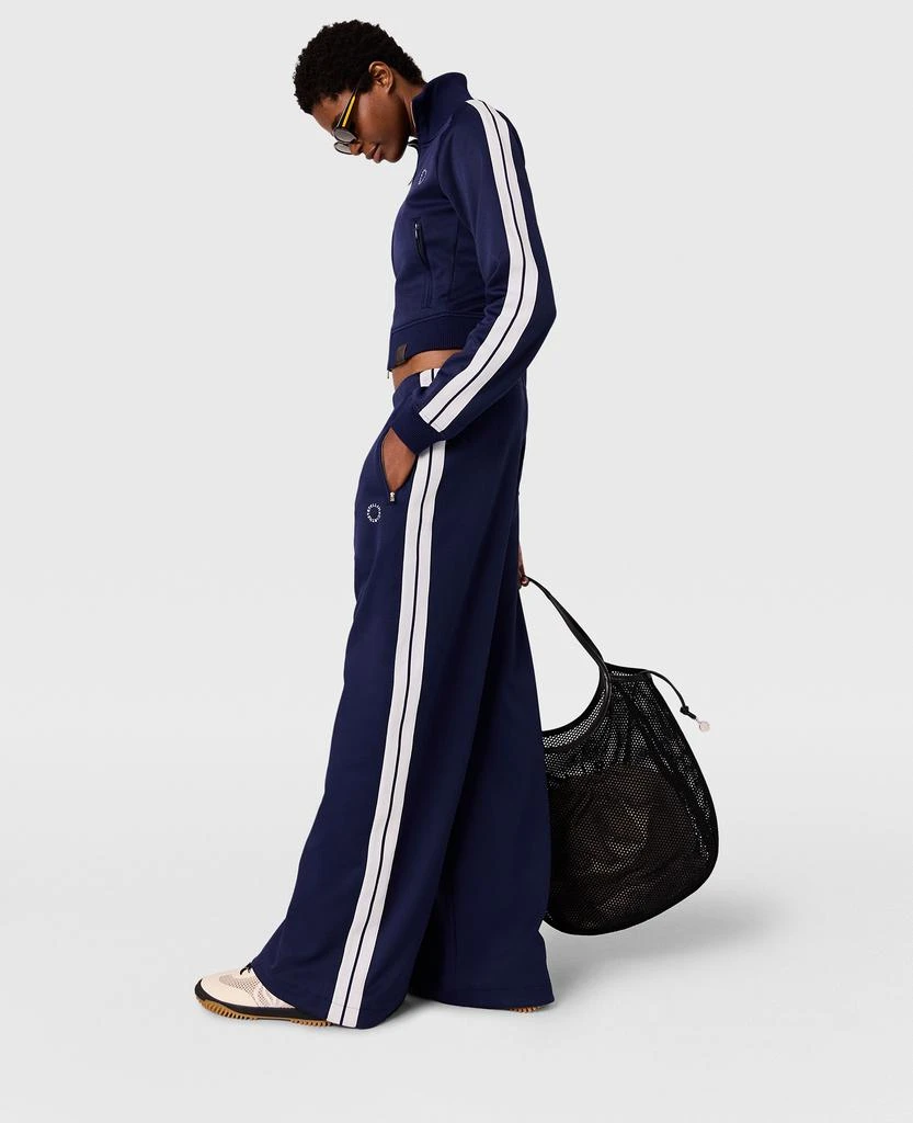 Stella McCartney Stella McCartney - Elasticated Waistband Double Stripe Track Joggers, Woman, Ink, Size: L 1