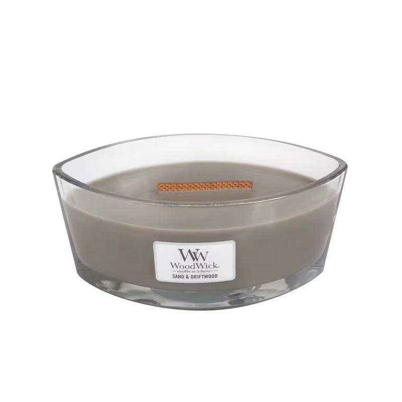 Woodwick WoodWick - Sand & Driftwood Hearthwick Ellipse Candle