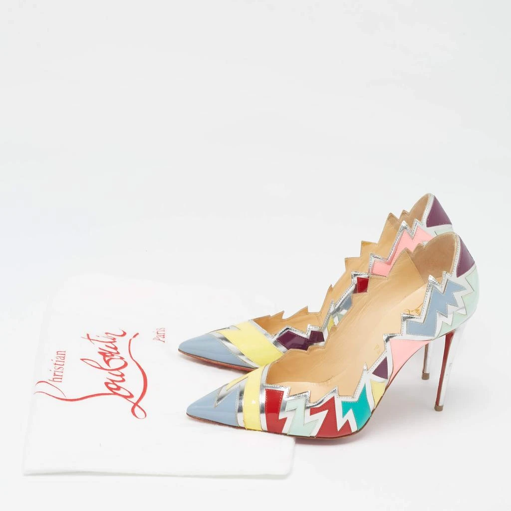 Christian Louboutin Christian Louboutin Multicolor Patent Leather Explotek Zig-Zag Pumps Size 38 8