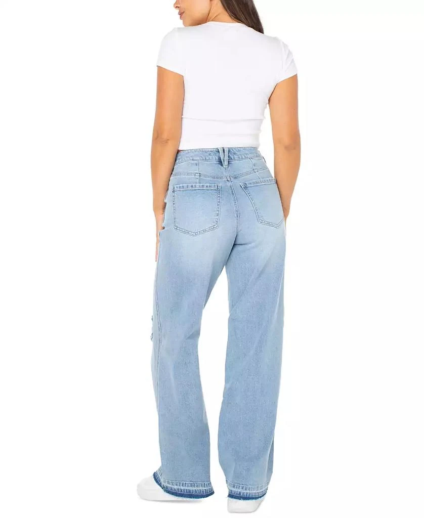 Celebrity Pink Juniors' High Rise Baggy Wide-Leg Curvy Jeans 2