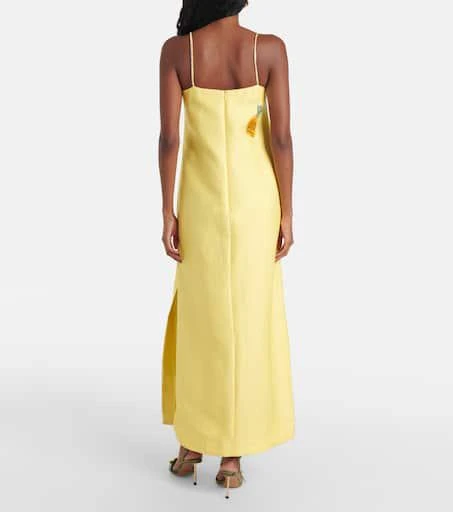 ALÉMAIS Diamond Dancer linen-blend midi dress 3