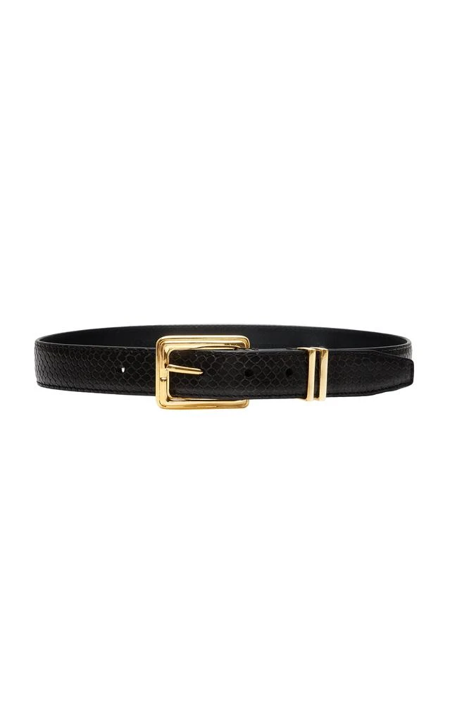 BEN-AMUN Ben-Amun - Exclusive Python-Effect Leather Belt - Black - M - Moda Operandi 1
