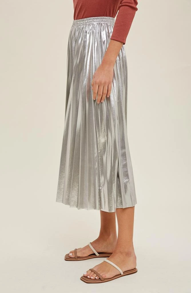 WISHLIST Metallic Pleated Skirt 4
