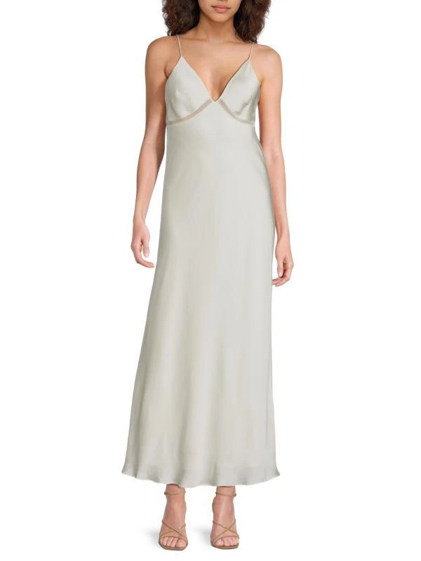 Favorite Daughter The Blackberry Satin A-Line Maxi Dress 1