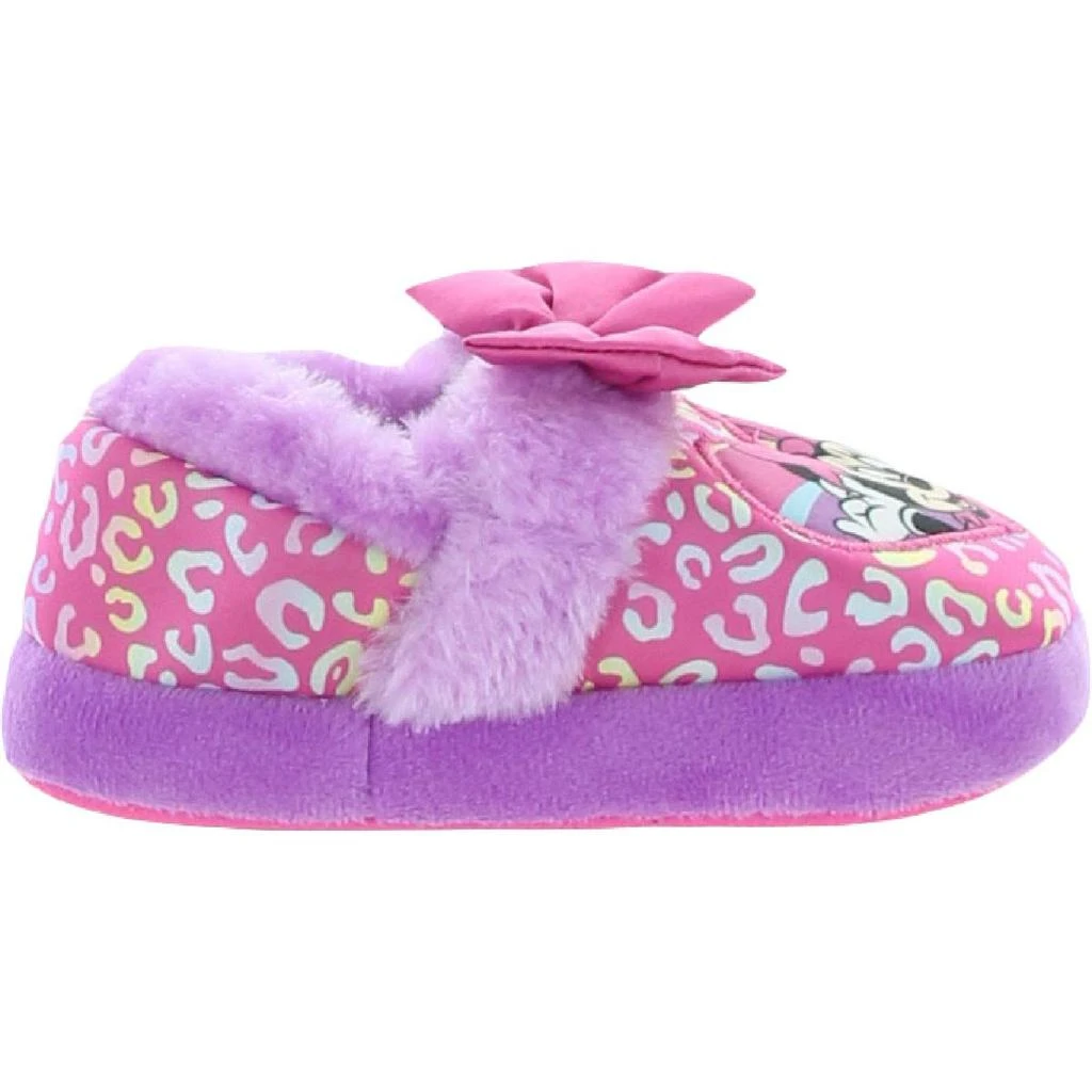 Disney Disney Girls Faux Fur Bow Bootie Slippers 3