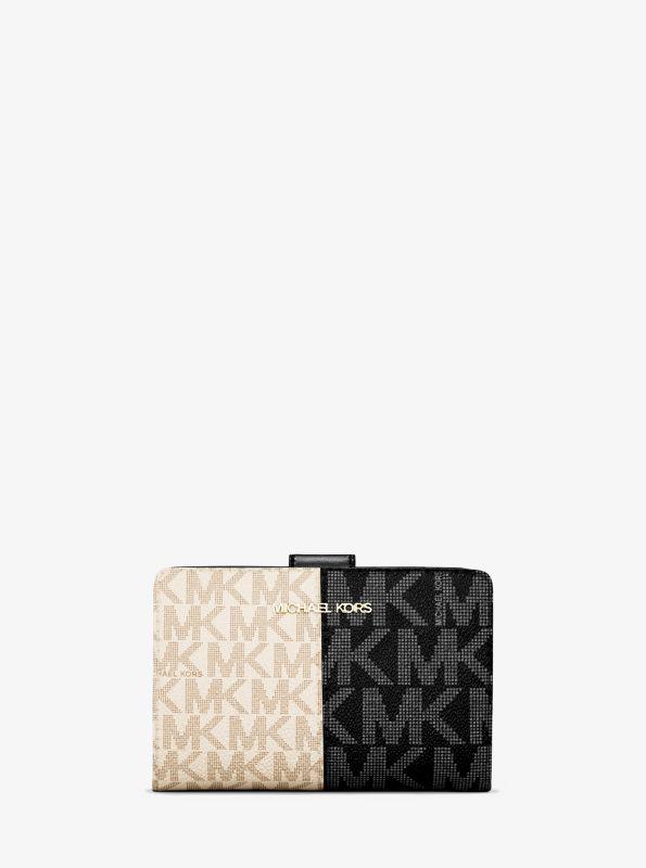 Michael Kors Jet Set Medium Two-Tone Logo Wallet