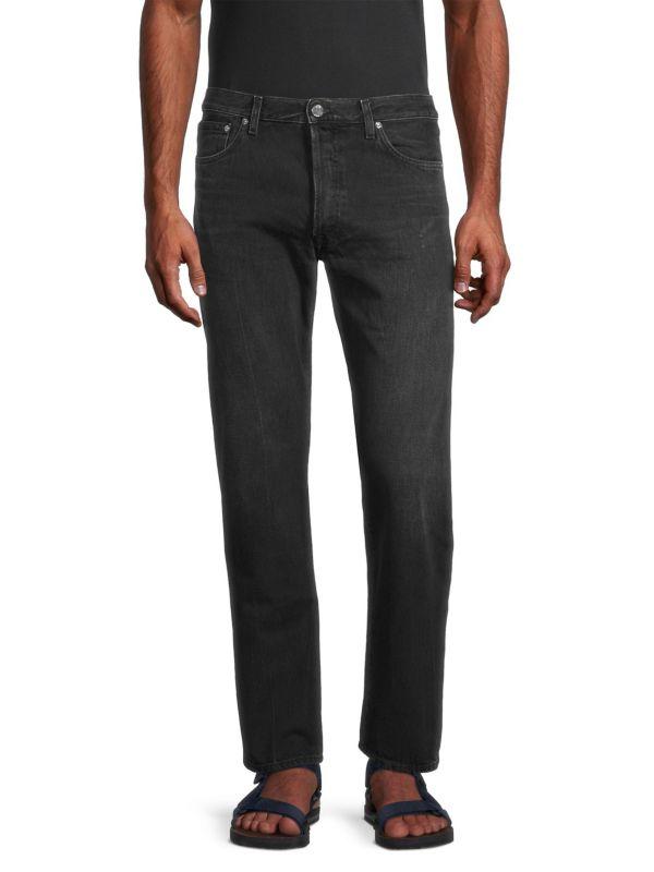 BLK DNM Fading Slim Straight-Leg Stretch Jeans