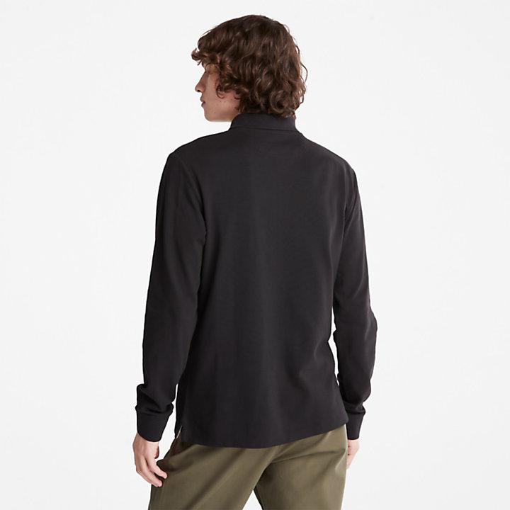 Timberland Millers River LS Polo Shirt for Men in Black