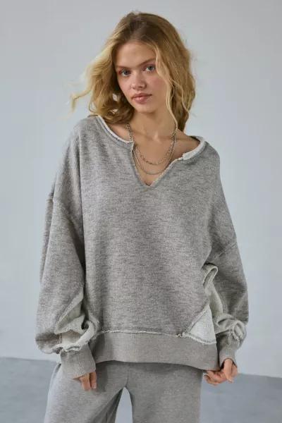 Out From Under Out From Under Break It Up Notch V-Neck Pullover