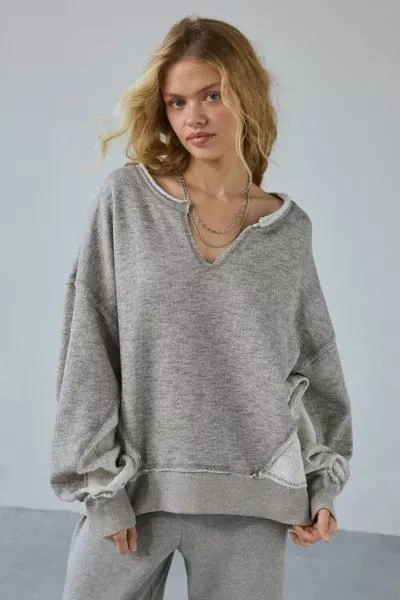 Out From Under Out From Under Break It Up Notch V-Neck Pullover 1