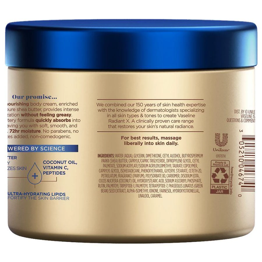 Vaseline Radiant X Deep Nourishment Body Cream 2