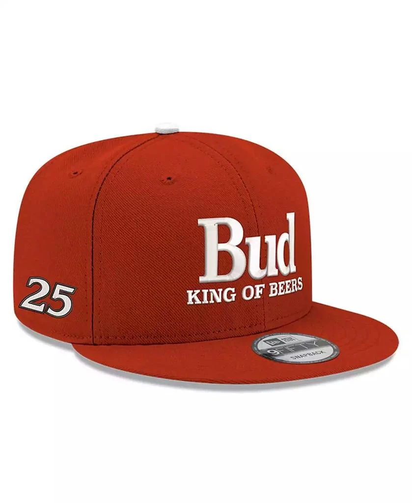 New Era Men's Scarlet Hendrick Motorsports Budweiser 9FIFTY Adjustable Snapback Hat 2