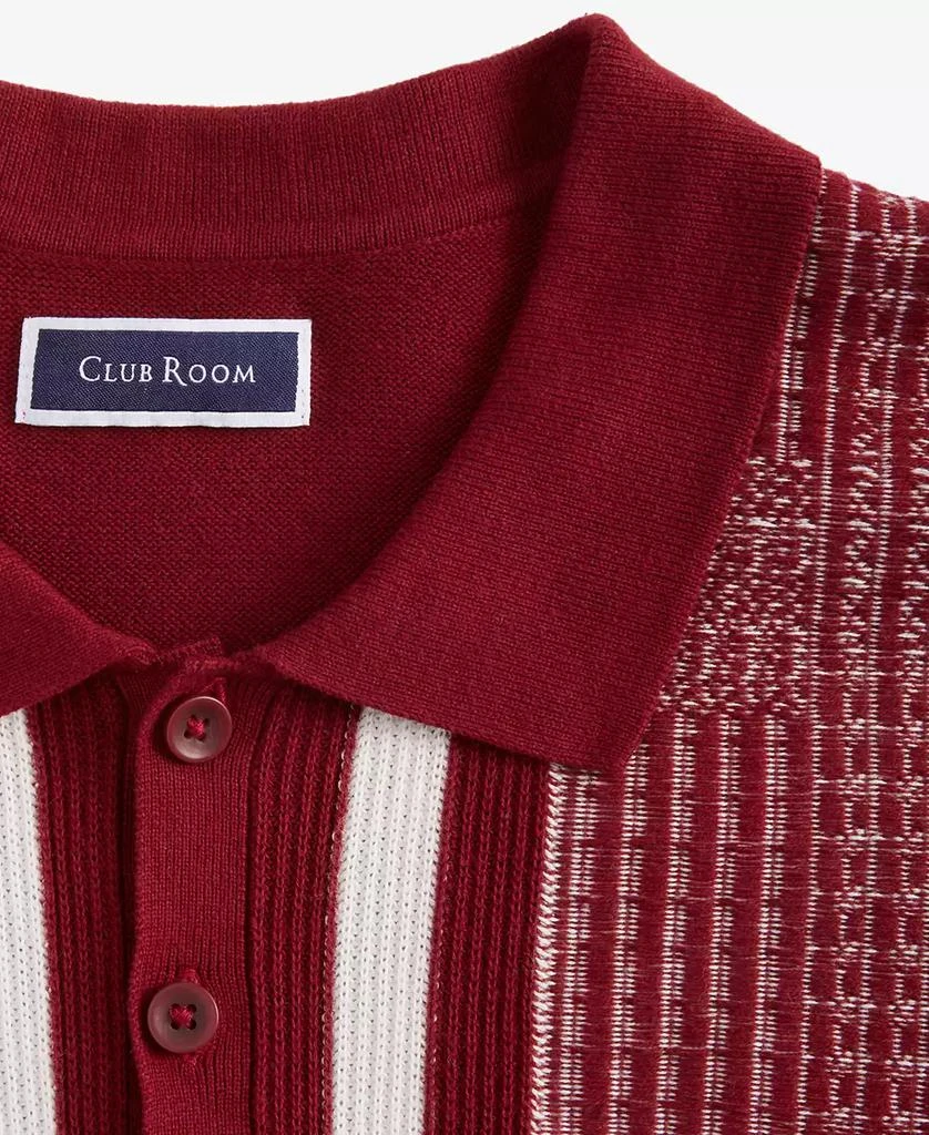 Club Room Men's Cotton Lightweight Contrast-Knit Sweater Polo, Exclusively at Macy's 4