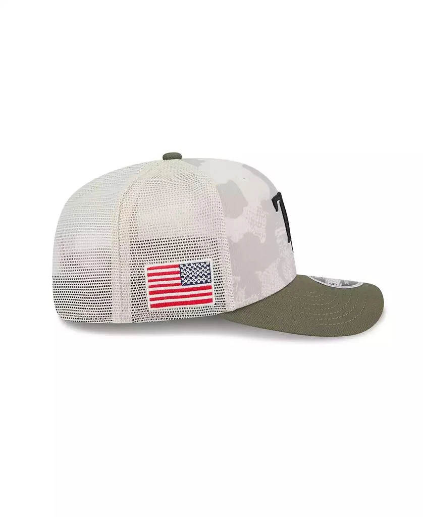 New Era Men's Light Beige/Olive Tampa Bay Rays 2025 Armed Forces Day 9SEVENTY Adjustable Hat 6