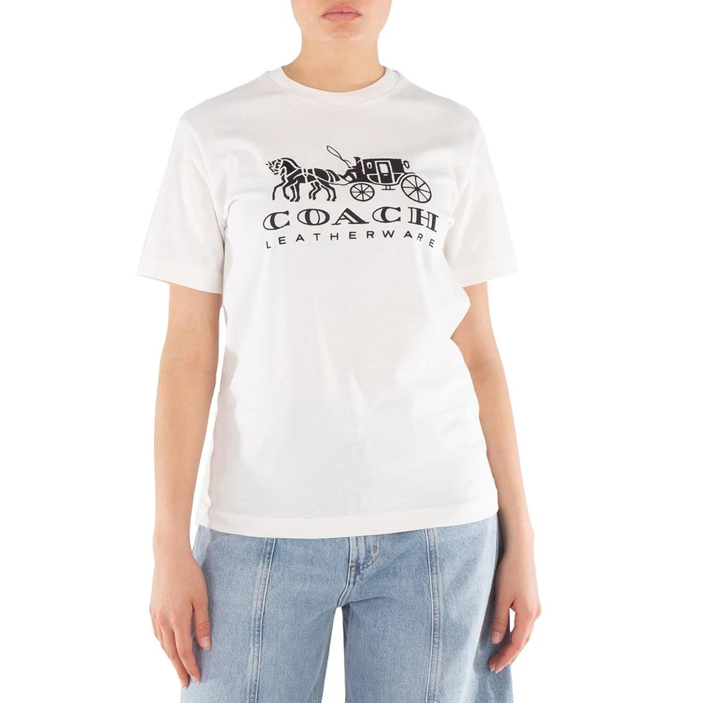 Coach Coach Horse And Carriage Print Cotton T-Shirt, Size Small