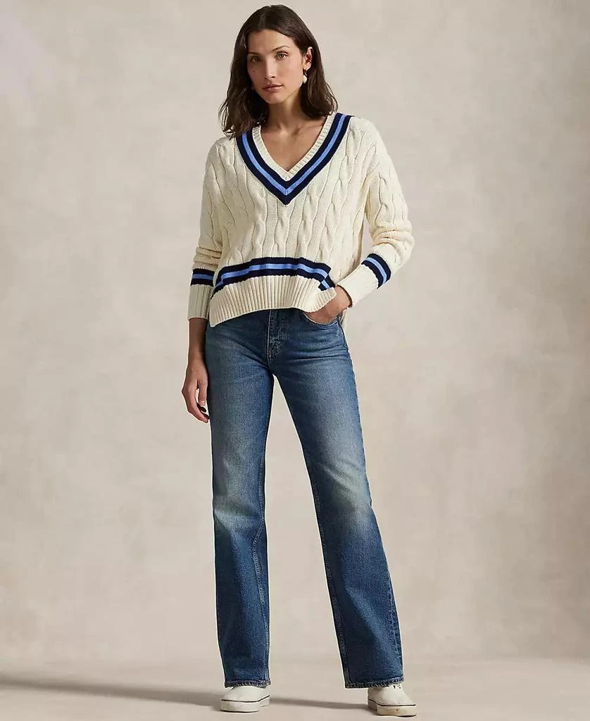Ralph Lauren Women's Cable-Knit Cotton Cricket Sweater 2