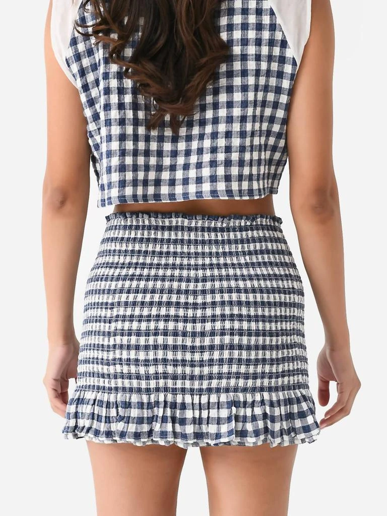 KOCH Nicole Skirt In Washed Marine Check 2