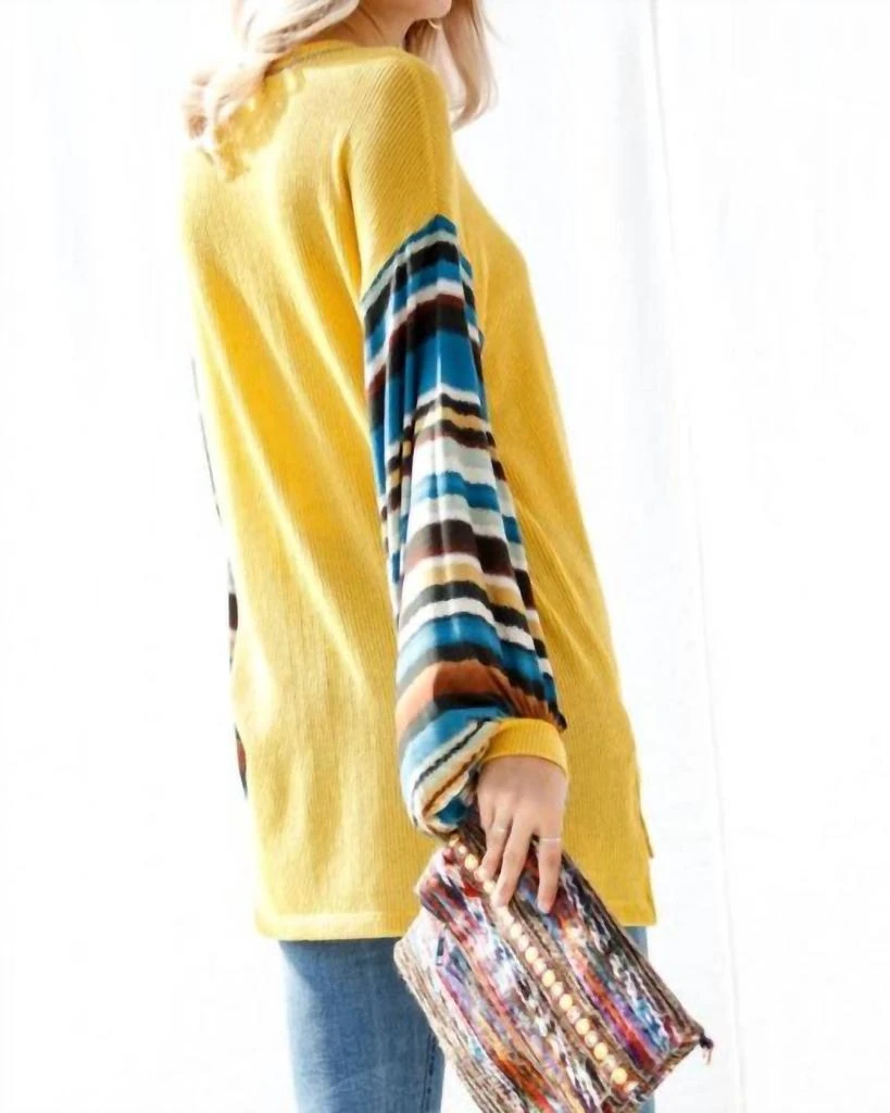 My Story My Story - Tribal Striped Sleeve Knit Top 3