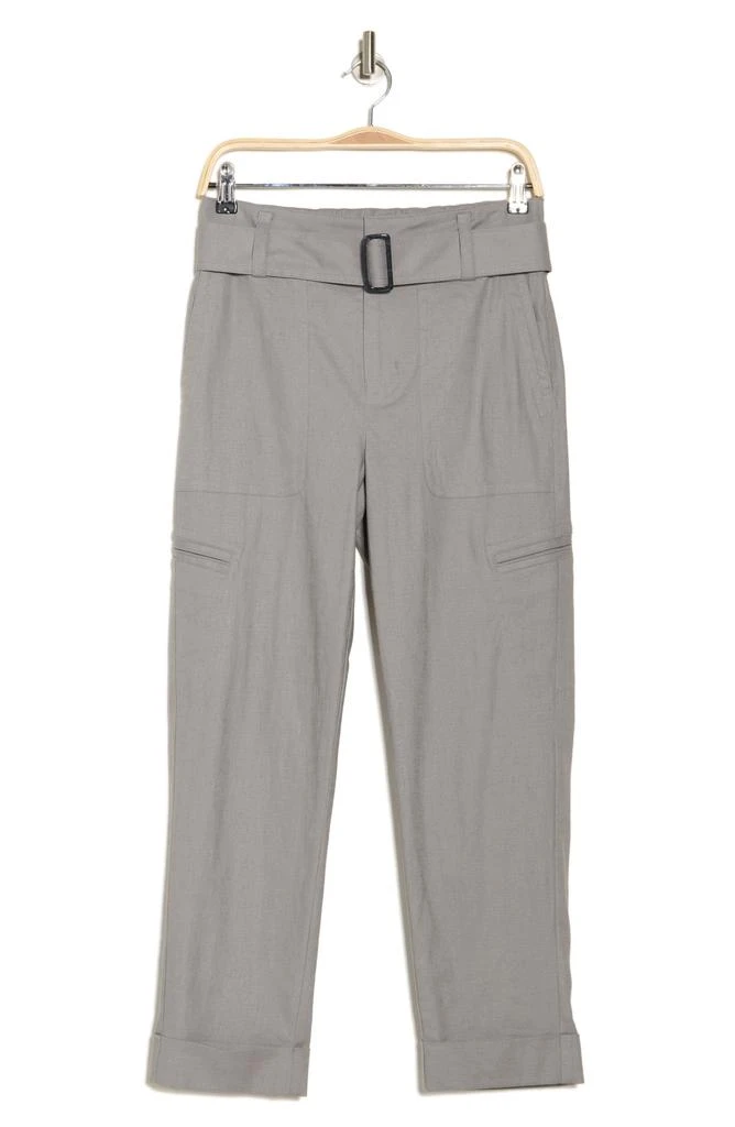 Vince Belted Linen Blend Pants 3