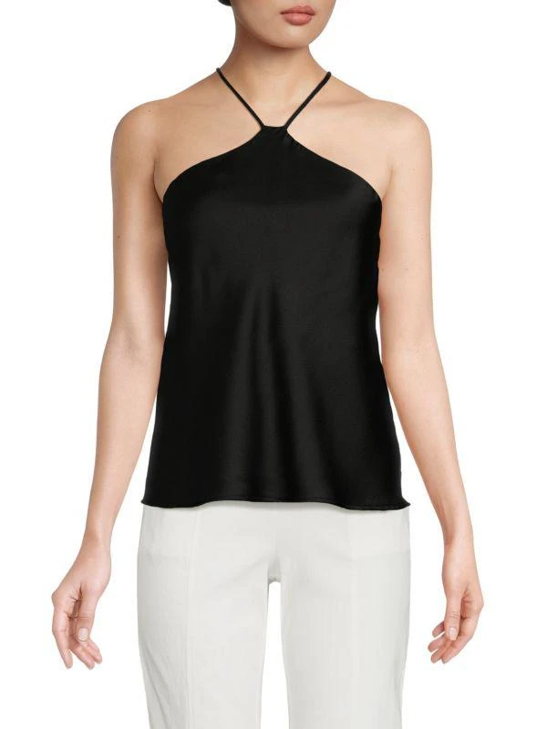 Renee C. Satin Halterneck Top 1