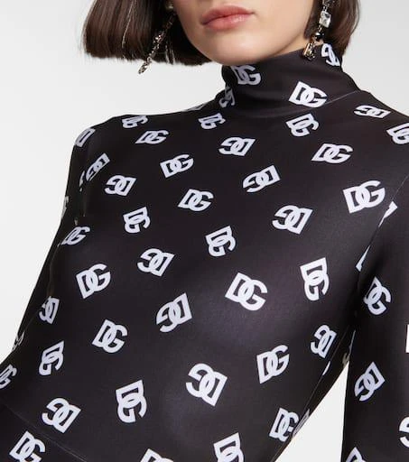 Dolce 
Gabbana Logo printed jersey jumpsuit 4
