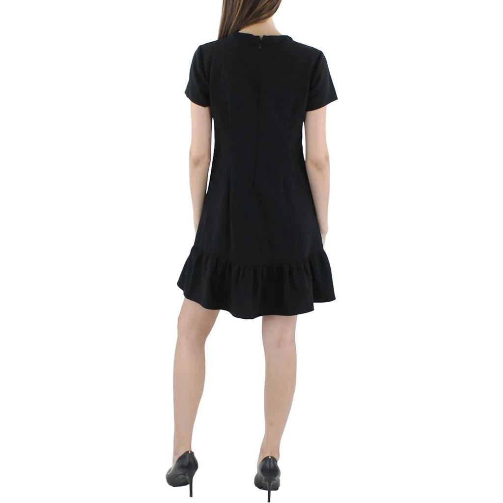 CeCe Womens Short Sleeve Tie Neck Mini Dress 2