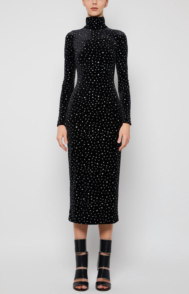 PRABAL GURUNG Prabal Gurung - Long Sleeve Crystal Turtleneck Dress