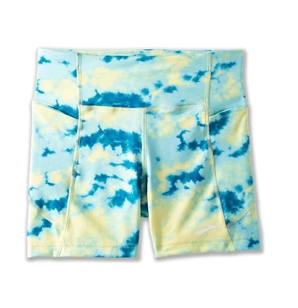 Brooks Women's Moment 5" Short In Tie Dye 1
