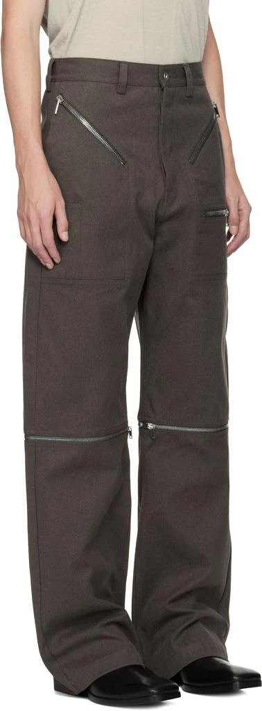 Rick Owens Brown Concordians Strobe Convertible Jeans 2