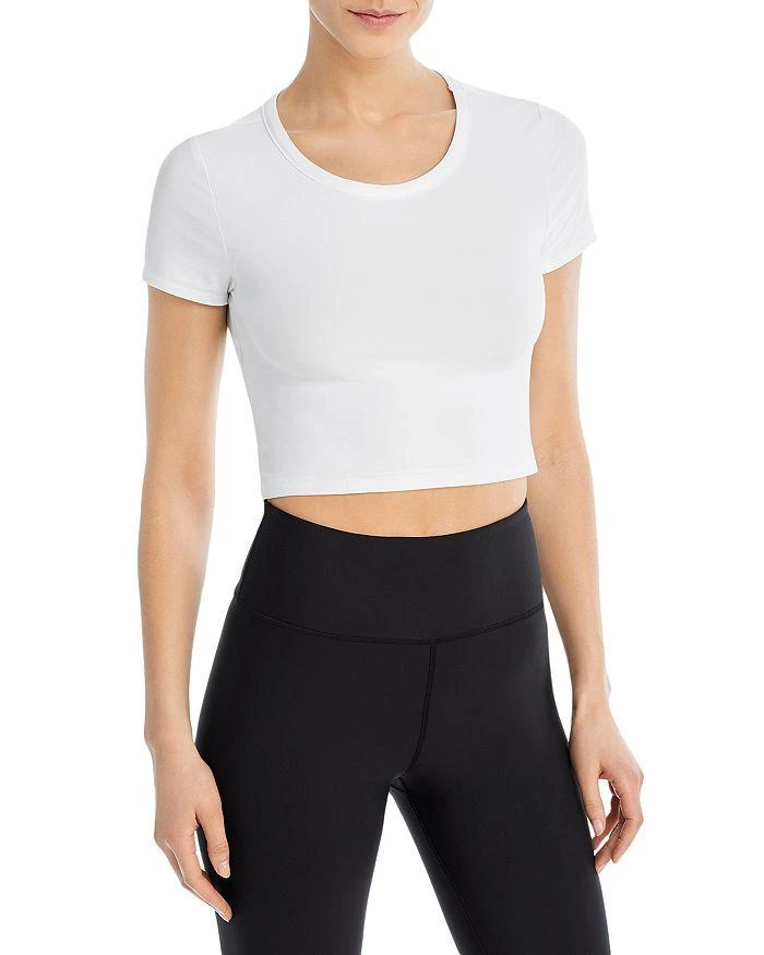 Beyond yoga Featherweight Perspective Cropped Tee 1