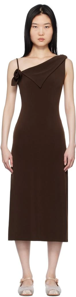 Sandy Liang Brown Otter Maxi Dress 1
