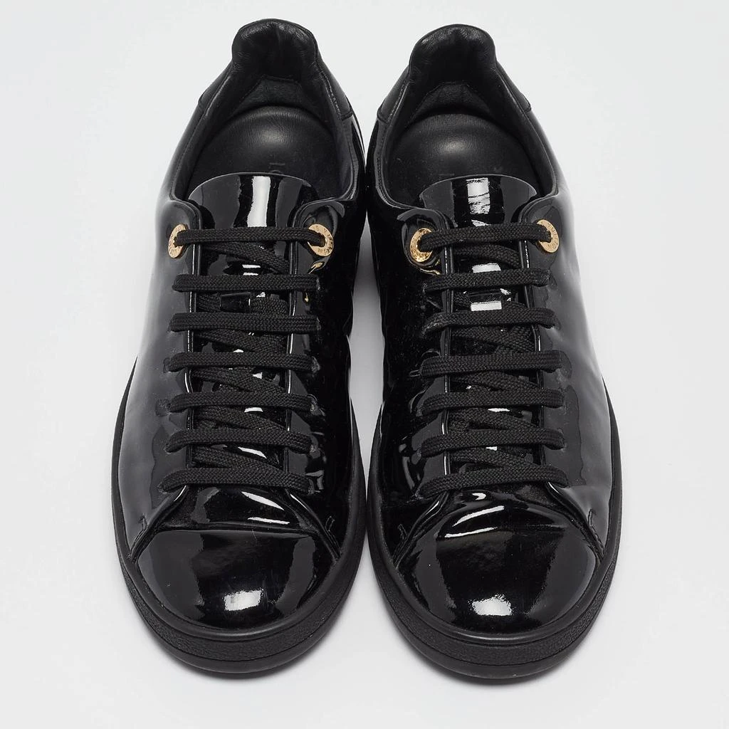 Louis Vuitton Louis Vuitton Black Patent Leather Frontrow Sneakers Size 37.5 3