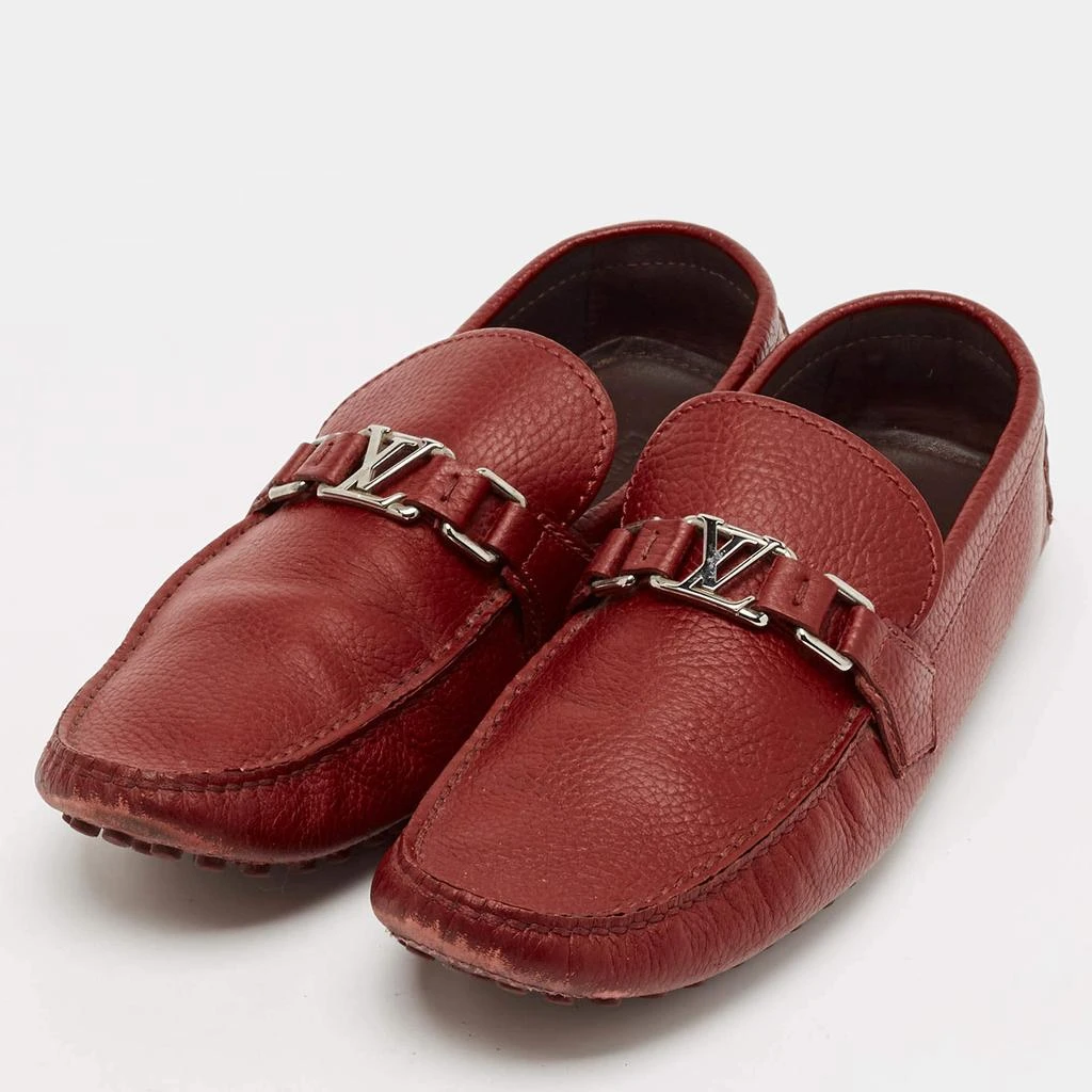 Louis Vuitton Louis Vuitton Burgundy Leather Hockenheim Loafers Size 44 2