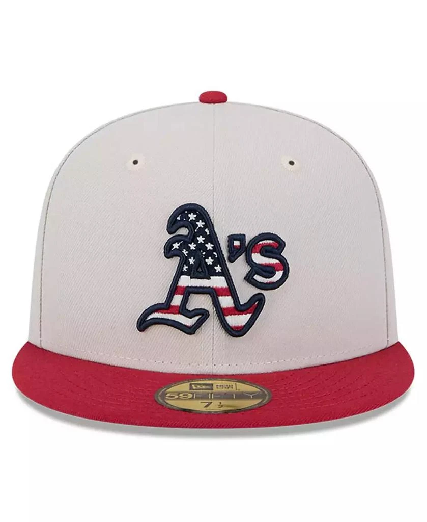 New Era Men's Red Oakland Athletics 2024 Fourth of July 59FIFTY Fitted Hat 3