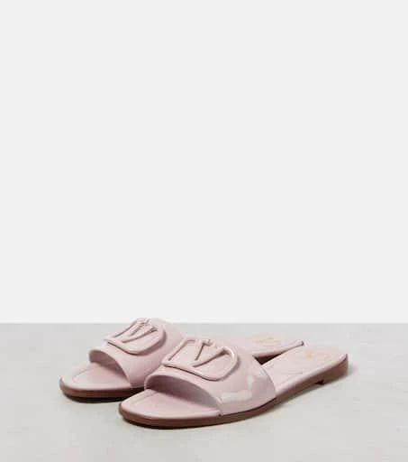 Valentino VLogo patent leather slides 4