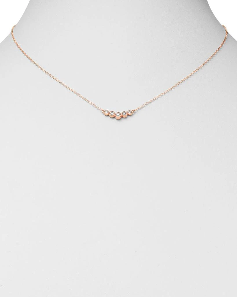 Bloomingdale's Diamond Bar Station Necklace in 14K Rose Gold, 0.25 ct. t.w. 2