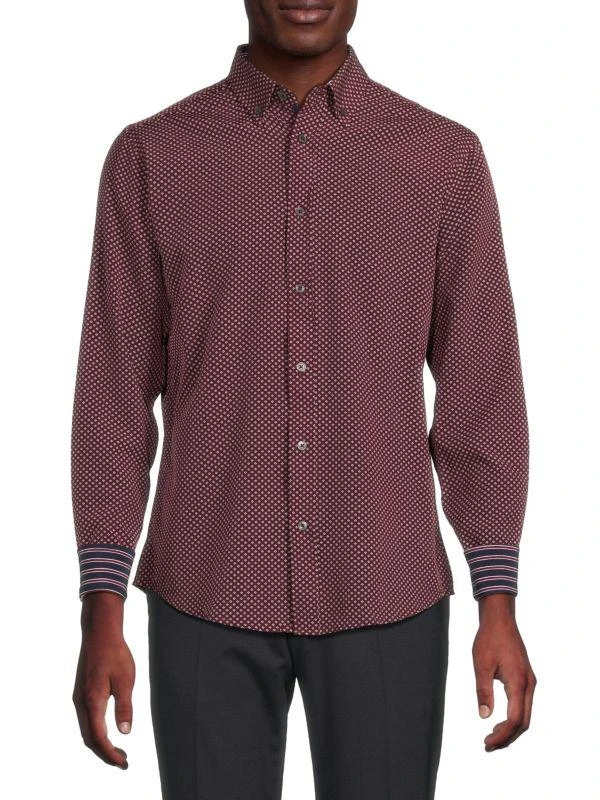 Report Geometic Print Long Sleeve Shirt 1