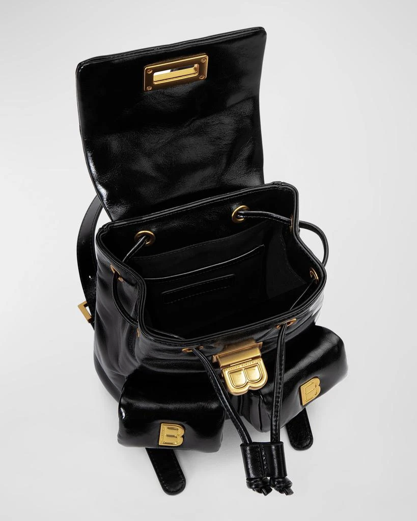 Shop Avi Drawstring Padded Leather Backpack on Sale at  display picture 1