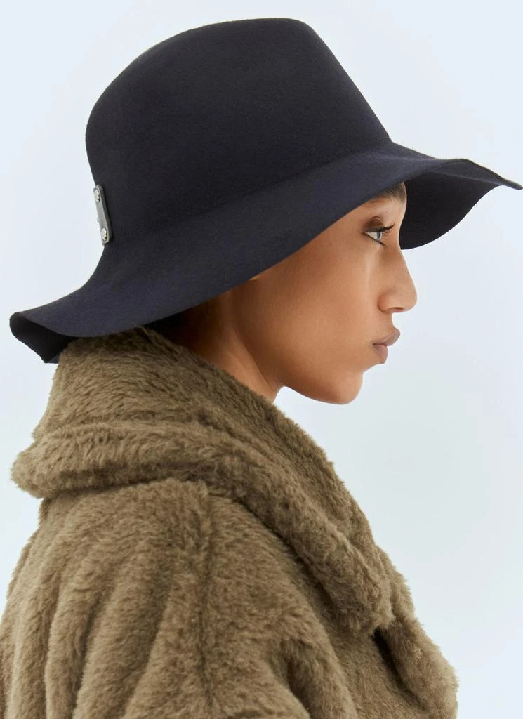 Max Mara Felt Wool Wide Brim Hat 3