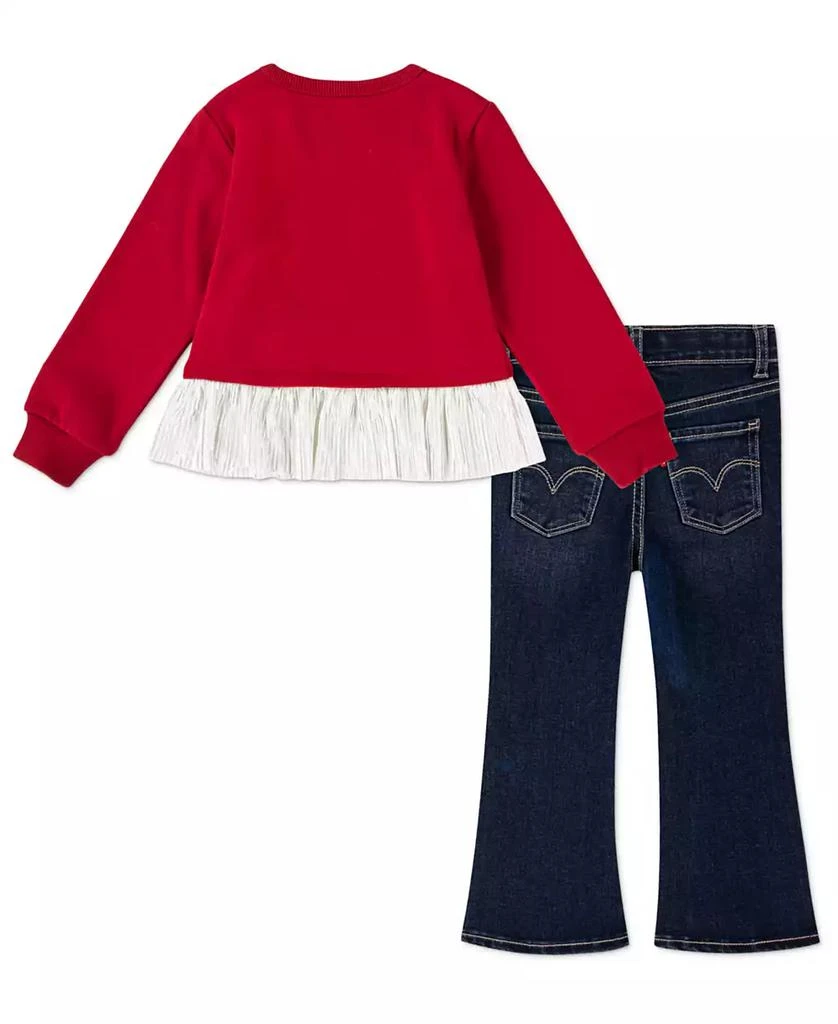 Levi's Little Girls Sparkle Crew Top and Jeans, 2-Piece Set 2