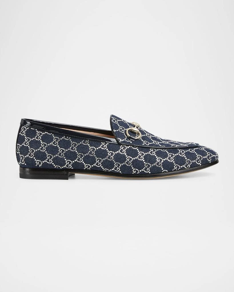 Shop Denim GG Crystal New Jordaan Loafers on Sale at BeyondStyle
