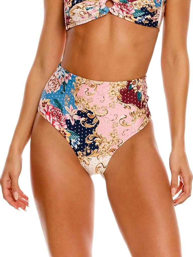 Agua Bendita Riveria Radiance Alicia Blush Floral Bikini Bottom 3
