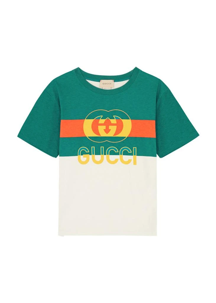 Gucci KIDS Panelled logo cotton T-shirt (4-10 years) 1