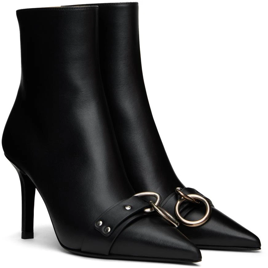 R13 Black Sid Heeled Harness Boots 4