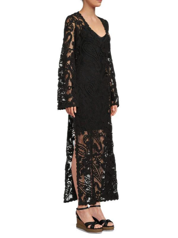 Hemant & Nandita Paisley Lace Maxi Shift Dress 3