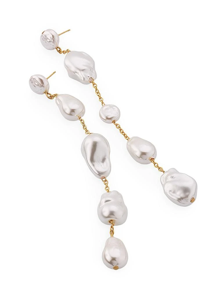 Cult Gaia Vana Goldtone 
Imitation Pearl Drop Earrings 3