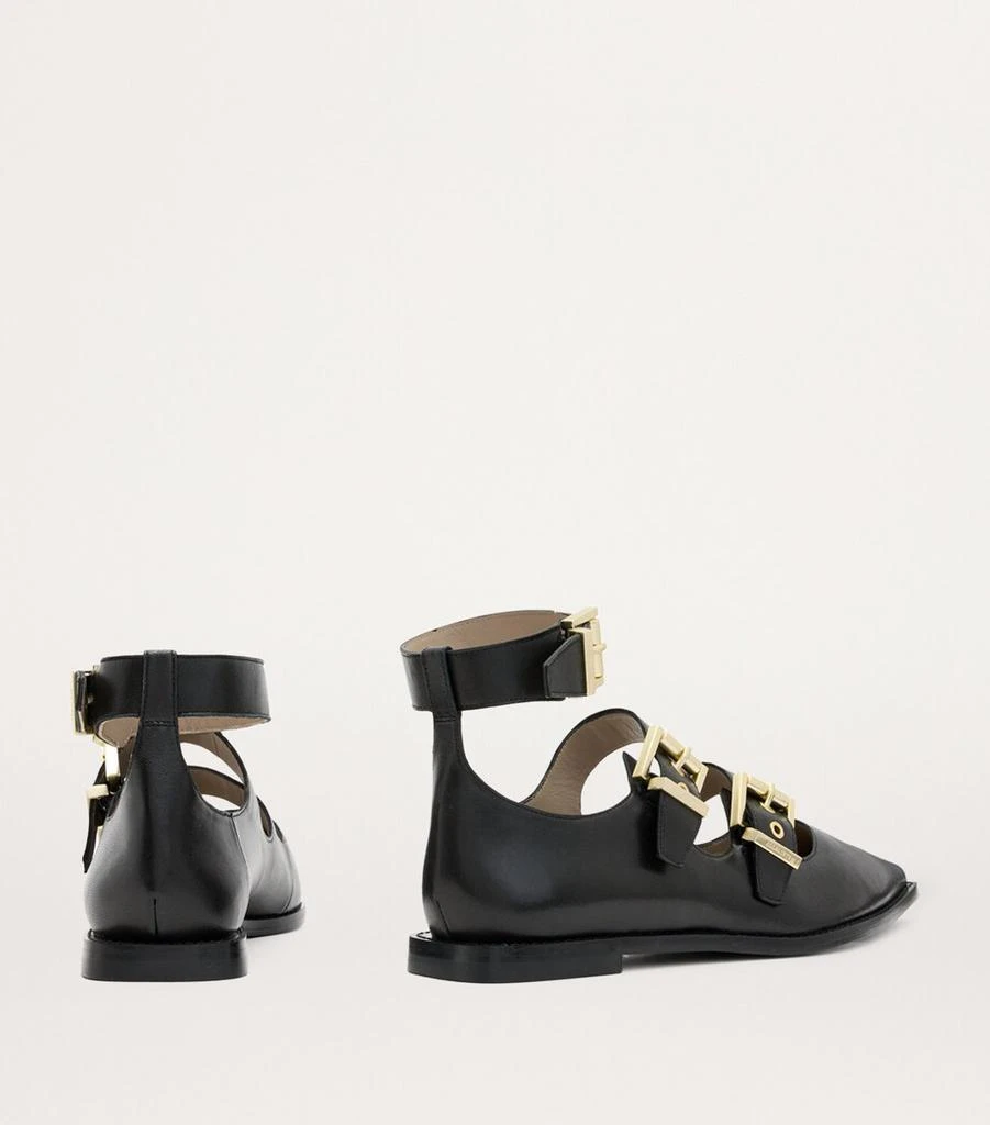 ALL SAINTS Leather Susan Buckle Flats 2