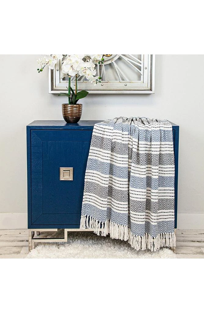 Parkland Kai Stripe Fringe Trim Throw Blanket 4